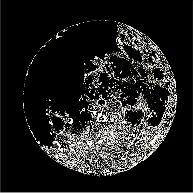 Waning Gibbous, BLACK & WHITE. J.F. 2019